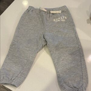 H&M Gray Kids Joggers with Brooklyn New York Print